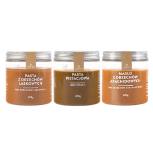 Zestaw 3 past orzechowych 100%