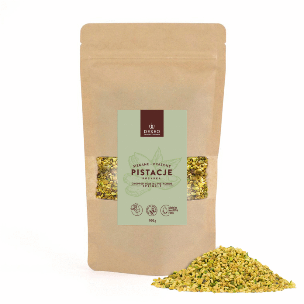 Siekane prażone pistacje - posypka 100g