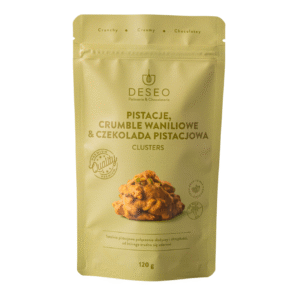 Clusters Pistacje, Crumble Waniliowe & Czekolada Pistacjowa