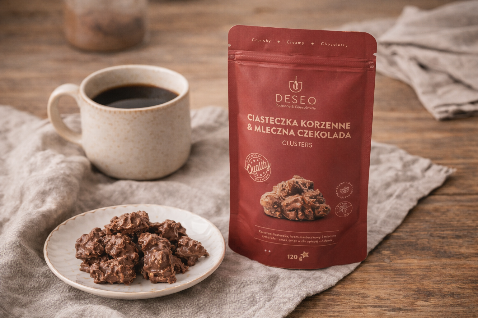 Clusters Ciasteczka korzenne & Mleczna czekolada