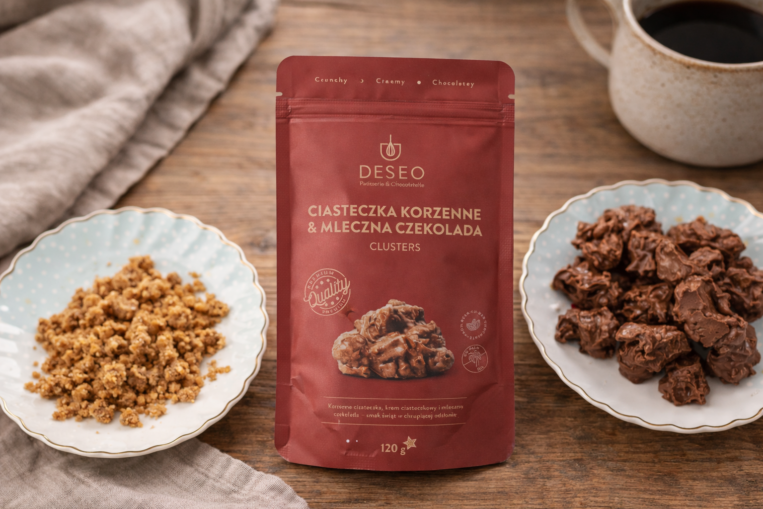 Clusters Ciasteczka korzenne & Mleczna czekolada