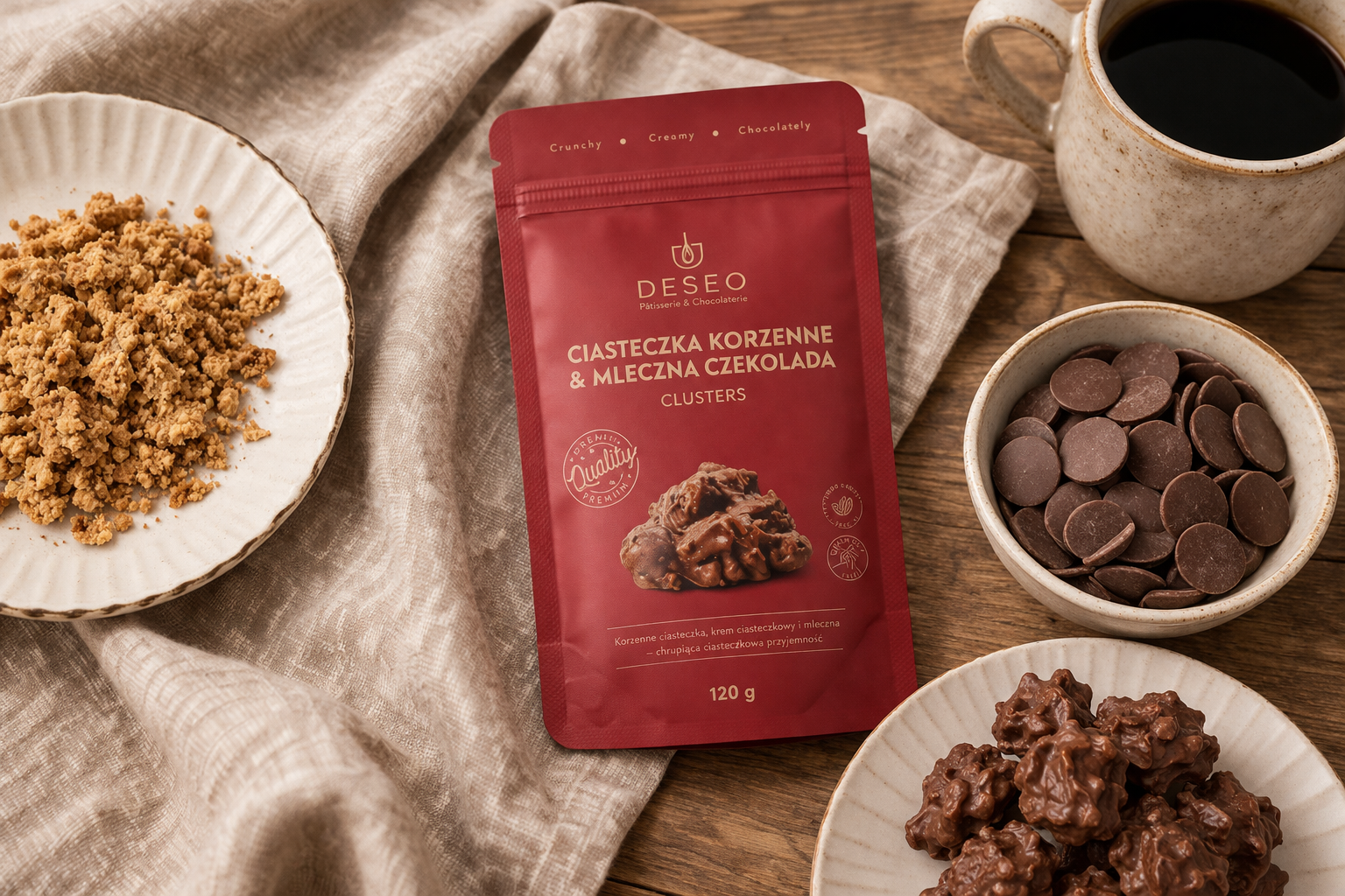 Clusters Ciasteczka korzenne & Mleczna czekolada