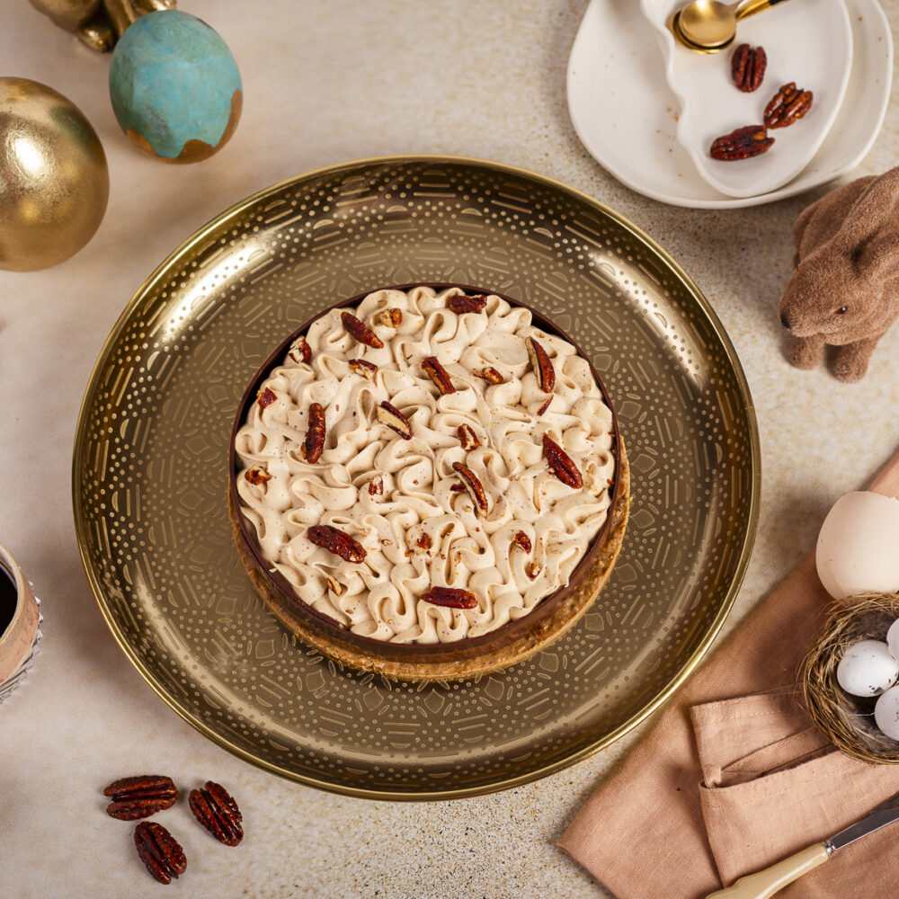 mazurek orzechy pekan & konfitura z wiśni